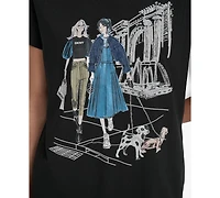 Dkny Women's Met Museum Conversational Crewneck T-Shirt