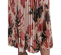 Calvin Klein Petite Printed Pleated Midi Skirt