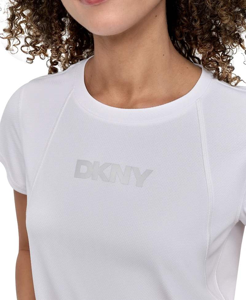 Dkny Sport Women's Tech Logo Raglan-Sleeve T-Shirt