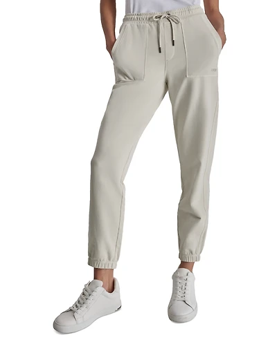 Dkny Sport Women's Cotton-Blend Tie-Waist Joggers