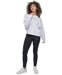 Dkny Sport Women's Mini Stud Logo Crew Neck Sweatshirt