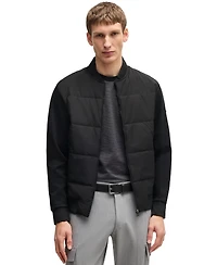 Boss by Hugo Men's Cotton-Blend Zip-Up Padded Jacket
