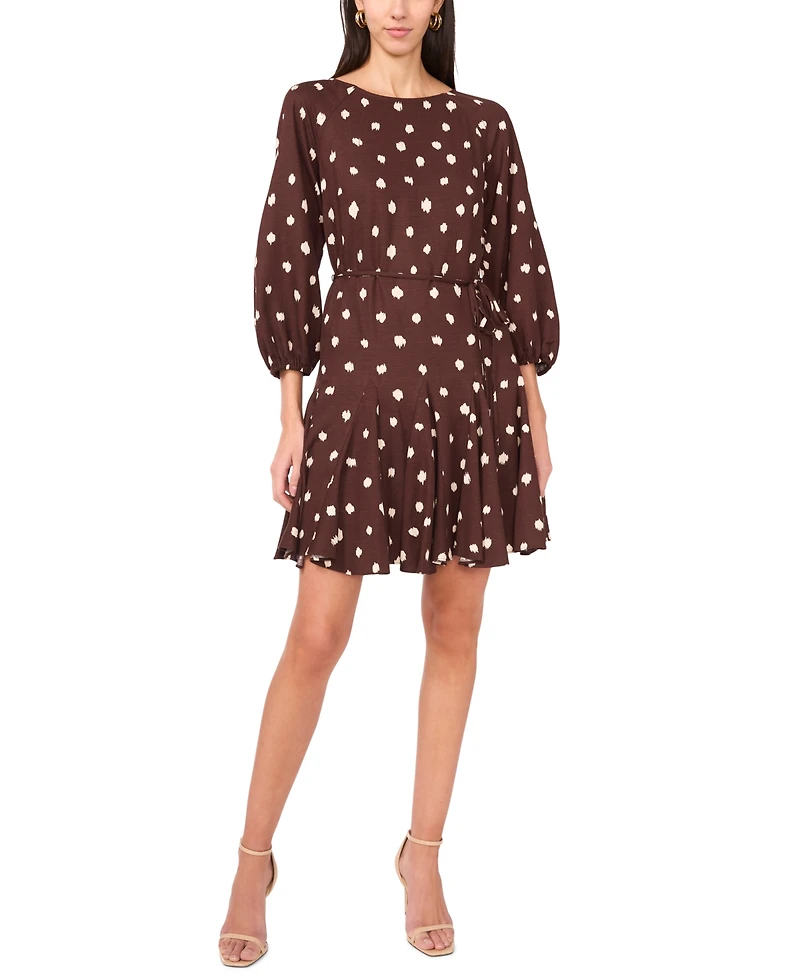 1.state Women's 3/4-Sleeve Dot Mini Dress