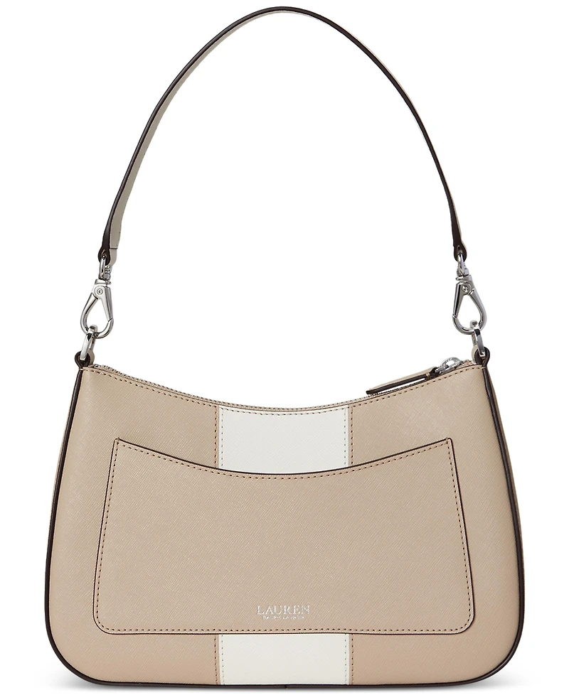 Lauren Ralph Lauren Two-Tone Leather Small Danni Shoulder Bag