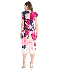 Maggy London Women's Short-Sleeve Midi Dress