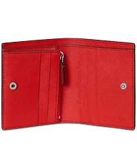 Lauren Ralph Lauren Crosshatch Leather Compact Wallet