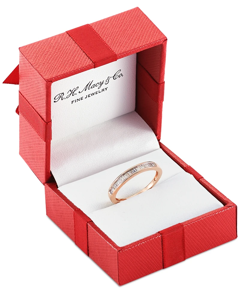 Diamond Baguette Band (1/7 ct. t.w.) 14k White Gold, or Rose Gold