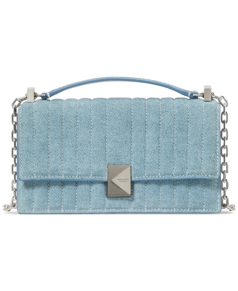 kate spade new york Deco Quilted Denim Mini Leather Crossbody
