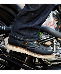 Thorogood Men's American Heritage 6" Black Moc Toe Work Boots for Men