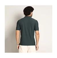 Campus Sutra Men's Seamless Solid Polo T-Shirt