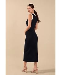 endless rose Women's Crochet Knit Maxi Dress