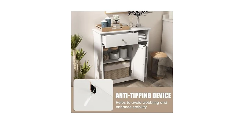 Freestanding Kitchen Cupboard Storage Organizer with 1 Large Drawer