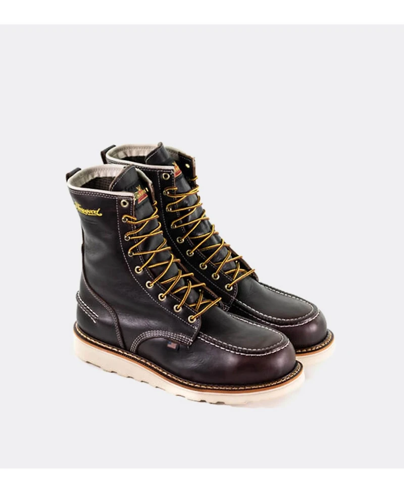 Thorogood Men's 1957 Series Waterproof 8" Briar Pitstop Moc Toe Work Boots for Men