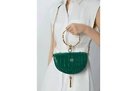 Small Crossbody Leather Classic Handbag Victoria Hyde Half-moon