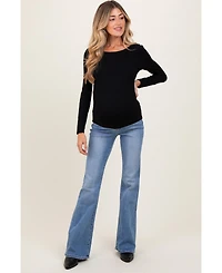 Pinkblush Maternity Light Blue Vintage Wash Flare Jeans