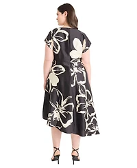 Maggy London Plus Short-Sleeve A-Line Dress