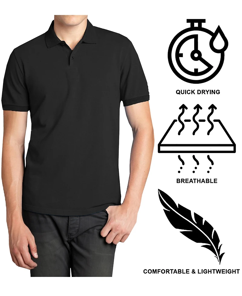 Galaxy By Harvic Men's Polo Avenue Short Sleeve Pique Shirt