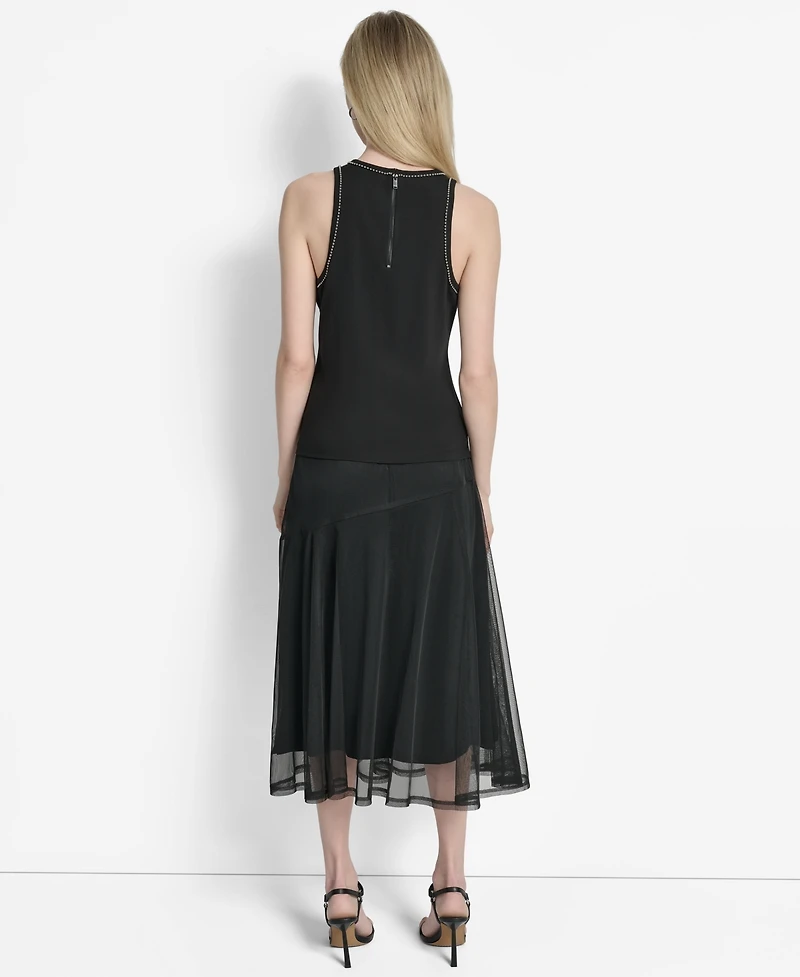 Dkny Women's Embellished Ponte Tank Top