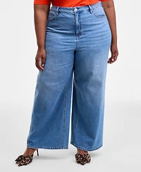 On 34th Trendy Plus Camden High-Rise Wide-Leg Jeans, Macy's Exclusive