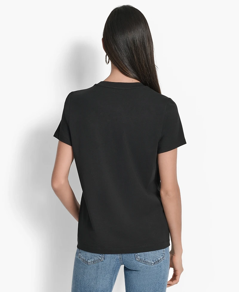 Dkny Women's Skyscraper Logo Crewneck T-Shirt