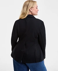 On 34th Trendy Plus Longline Ponte-Knit Blazer, Created for Macy's