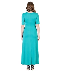 24seven Comfort Apparel Petite Casual Maxi Dress