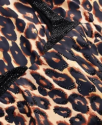 Seni & Cade Juniors' Beaded Mixed-Media Bodycon Dress