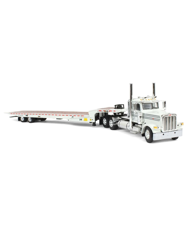 First Gear Dcp 1/64 White Peterbilt 389 with Landoll 440 Series Traveling Axle Trailer 60-2038