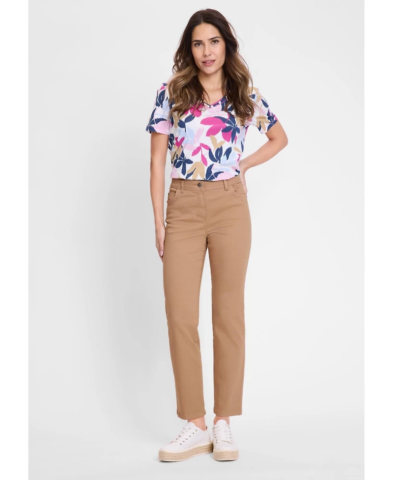 Olsen Women's Lisa Straight Cropped Stretch Jean