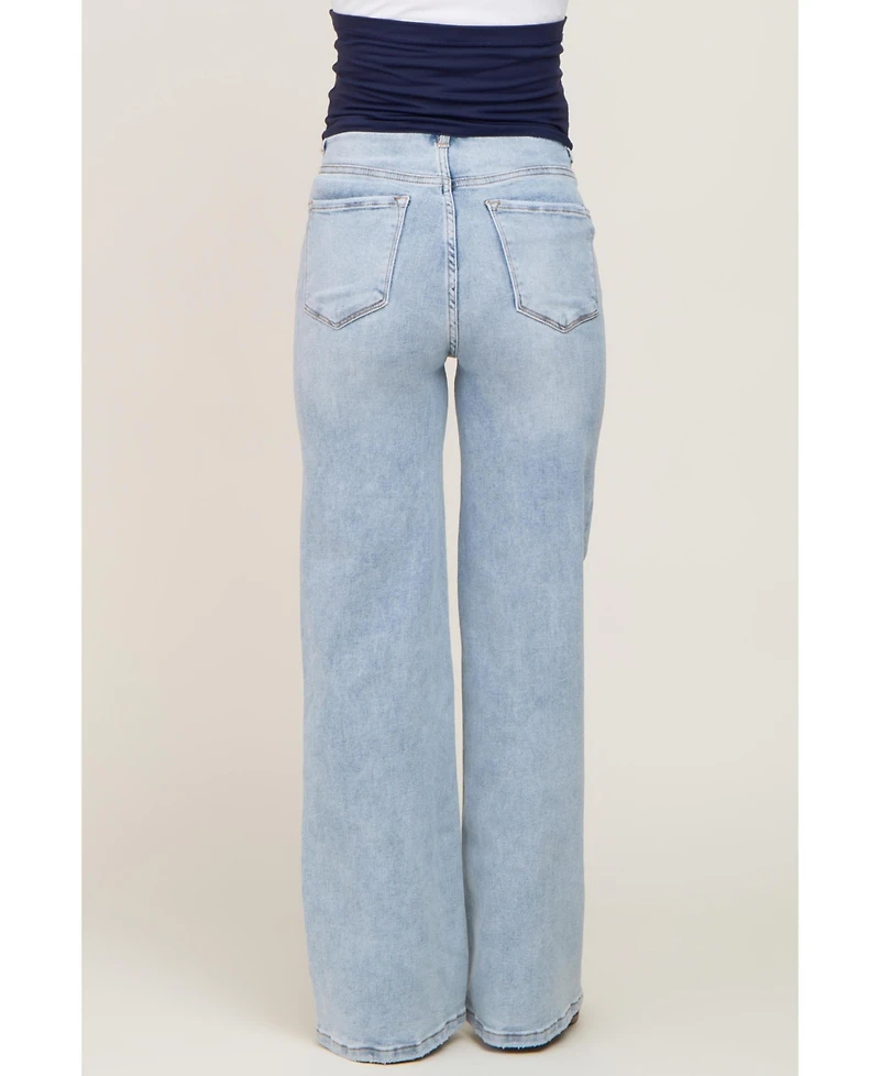 Pinkblush Maternity Light Blue Wide Leg Jeans