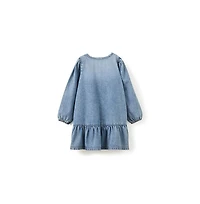 Cotton On Little Girls Little/Big Betty Bow Front Denim Dress