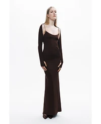 Nocturne Women's Maxi Dress with Glove Accessory
