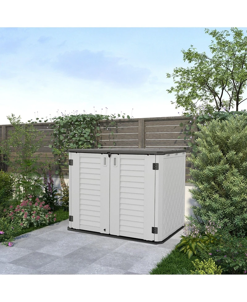 Mondawe Weatherproof Resin Outdoor Storage Cabinet (Single-Tier)