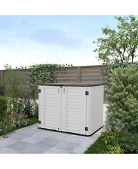 Mondawe Weatherproof Resin Outdoor Storage Cabinet (Single-Tier)