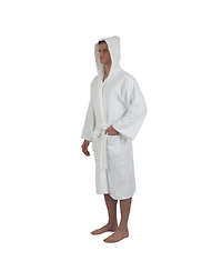 Alpine Swiss Men's Dane Hooded Bathrobe Cotton Terry Cloth Luxury Hotel Spa Robe