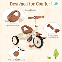 Toddler Tricycle Kids Trike with Adjustable Seat and Basket Aged 3-5 Years Old