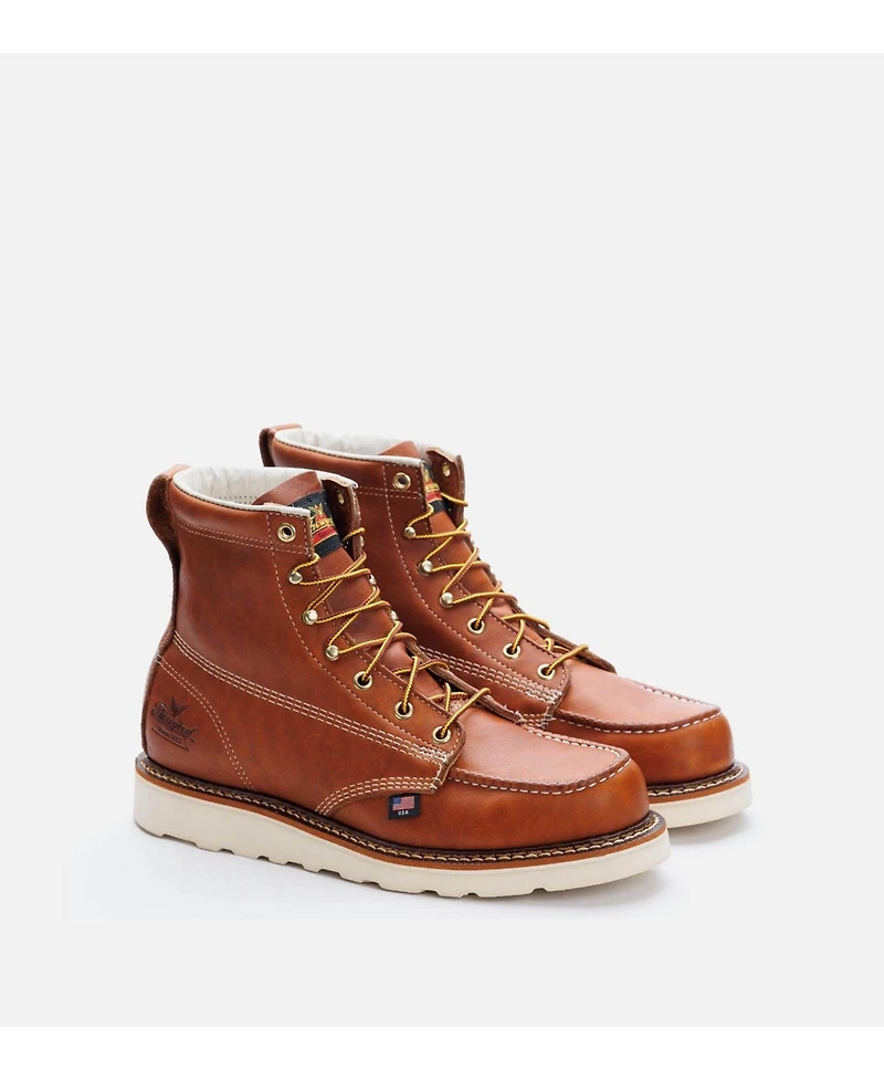 Thorogood Men's American Heritage 6" Tobacco Moc Toe Work Boots for Men