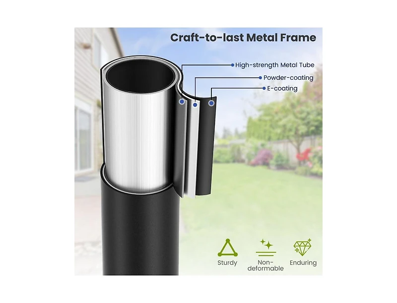 2 Pieces Outdoor Swivel Chairs Patio Dining with Padded Cushions