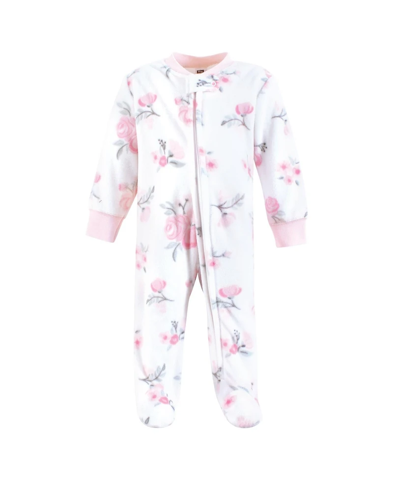 Hudson Baby Girls Fleece Sleep and Play