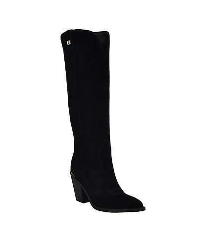 Guess Women's Sashan Knee-High Topstitched Western Boots