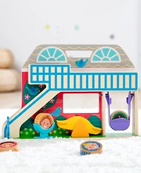 Melissa and Doug Go Tots Wooden Schoolyard Tumble with 3 Disks Piece Set