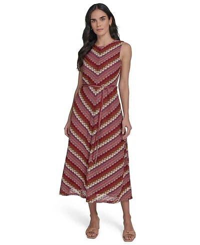 Jessica Howard Petite Sleeveless Lace Midi Dress