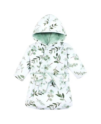 Hudson Baby Boys Unisex Sumptuous Mink-Tone Robe with Faux Fur Interior for Poolside & Beach