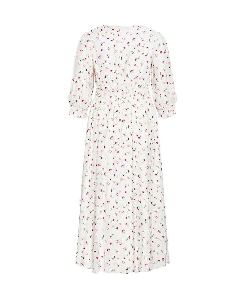 City Chic Plus Jolene Print Maxi Dress