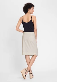 Olsen Women's Linen Blend Pull-On Skirt