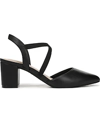 LifeStride Women's April Block Heel Ankle Strap Slingback Pumps