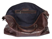 Aaron Leather Goods Full-Grain Leather Travel Duffle Bag with Shoulder Strap, Spacious Interior, and Vintage-Inspired Design – Ideal for Weeken