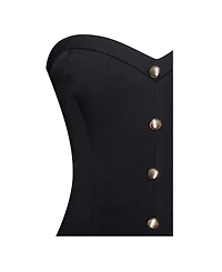 Miss Circle Women's Kaden Black Drop Waist Mini Puffy Dress