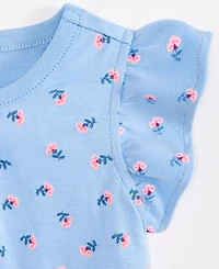 First Impressions Baby Girls Flutter Sleeve 3-24 Month Floral T-Shirt, Exclusively at Macy's