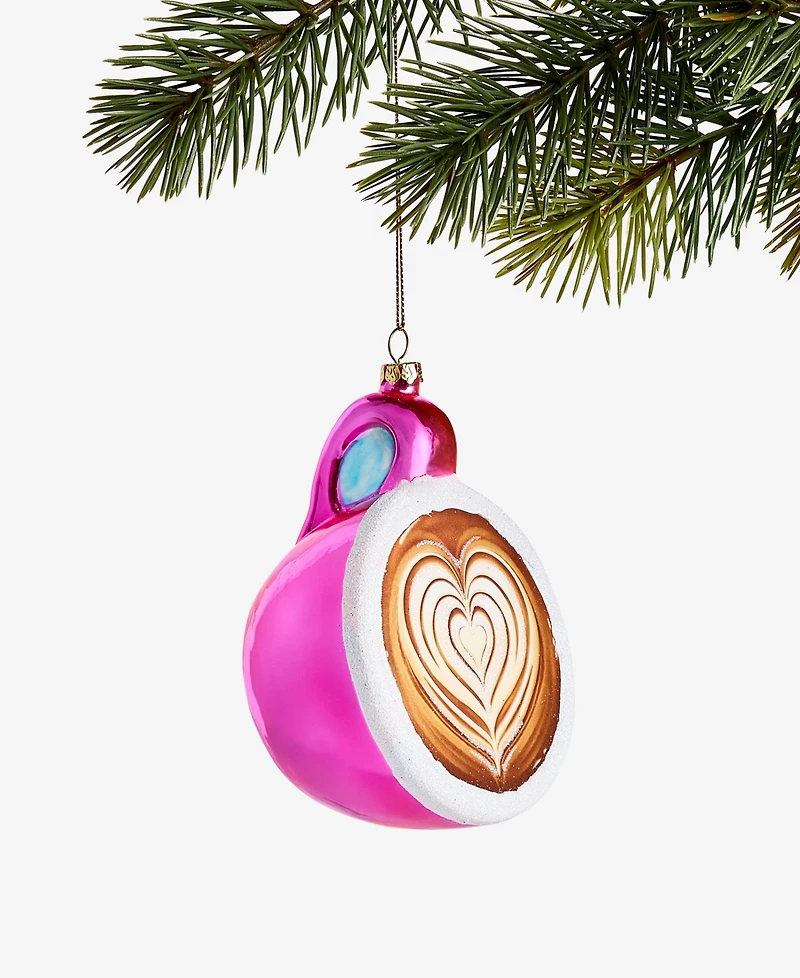 Holiday Lane Foodie Pink Coffee Cup Ornament, Macy's Exclusive